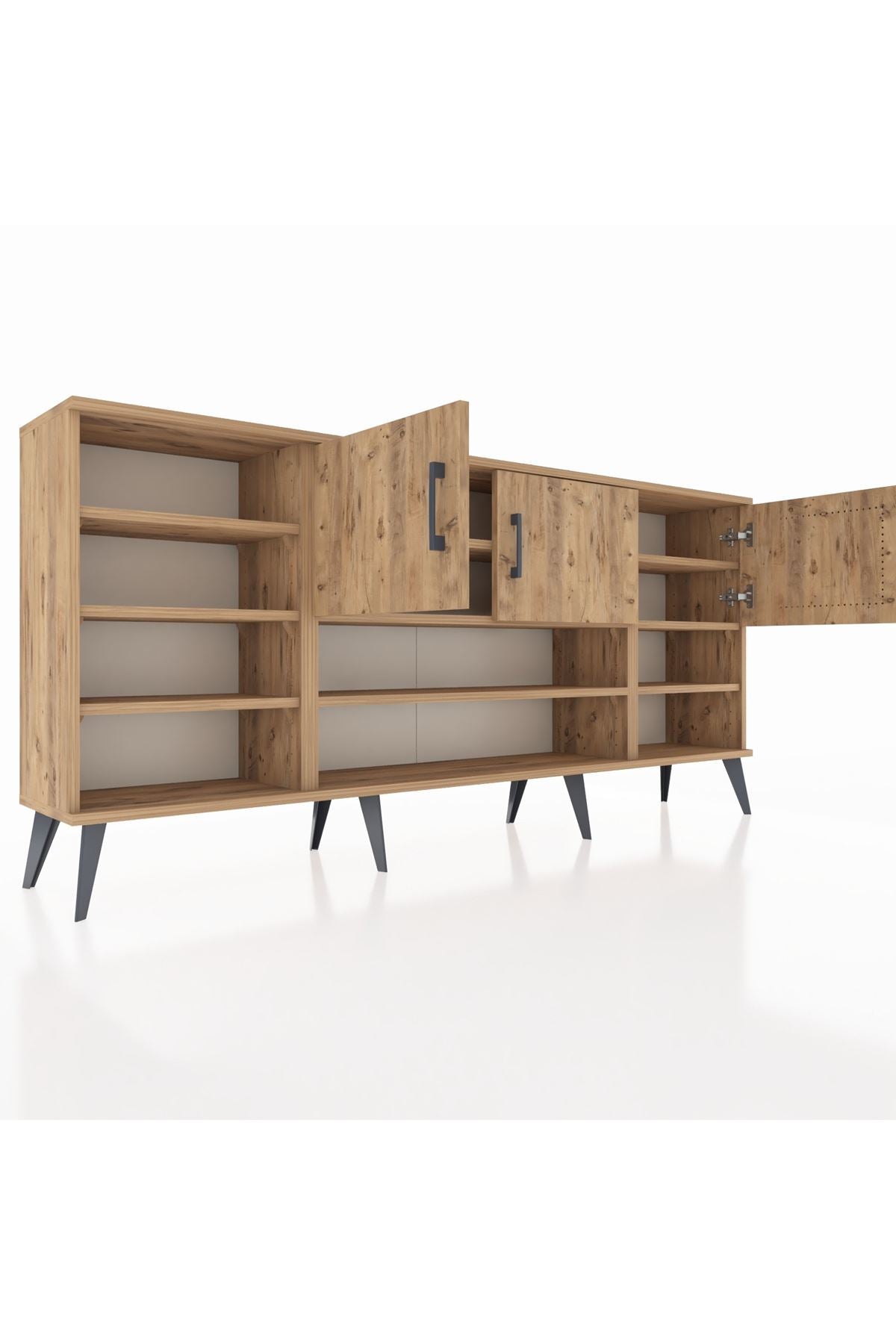 Arges Konsol 9 Raflı 3 Kapaklı 176x30x83 - S148M049V20A