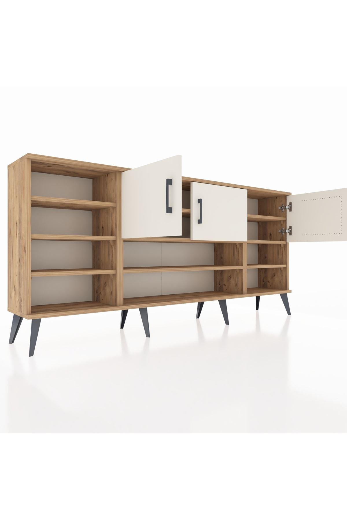 Arges Konsol 9 Raflı 3 Kapaklı 176x30x83 - S148M049V22A
