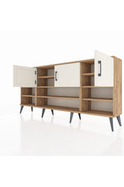 Arges Konsol 9 Raflı 3 Kapaklı 176x30x83 - S148M049V24A