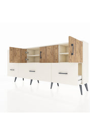 Arges Konsol 4 Raflı 4 Çekmeceli 3 Kapaklı 176x30x83 - S148M050V01A