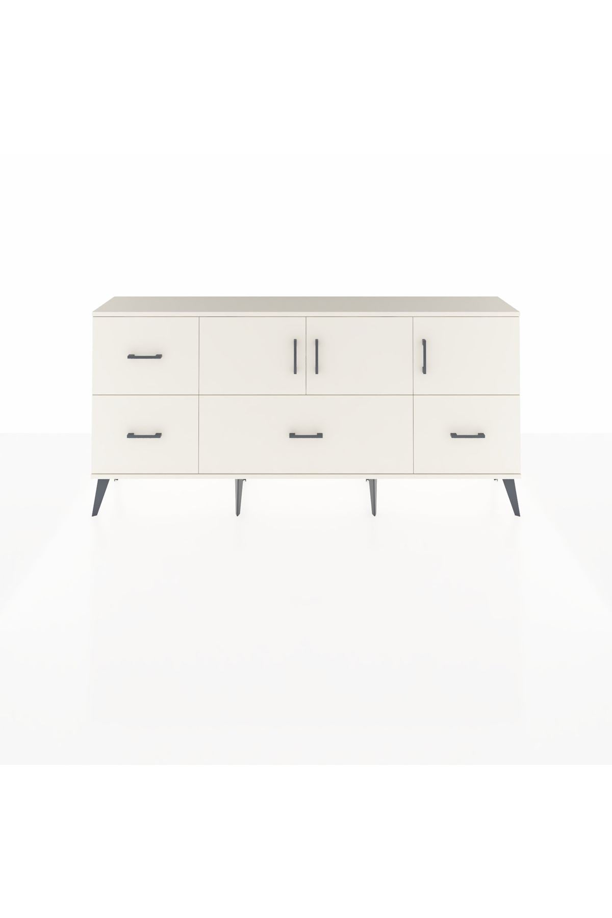 Arges Konsol 4 Raflı 4 Çekmeceli 3 Kapaklı 176x30x83 - S148M050V04A