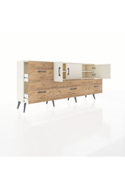 Arges Konsol 4 Raflı 4 Çekmeceli 3 Kapaklı 176x30x83 - S148M050V06A
