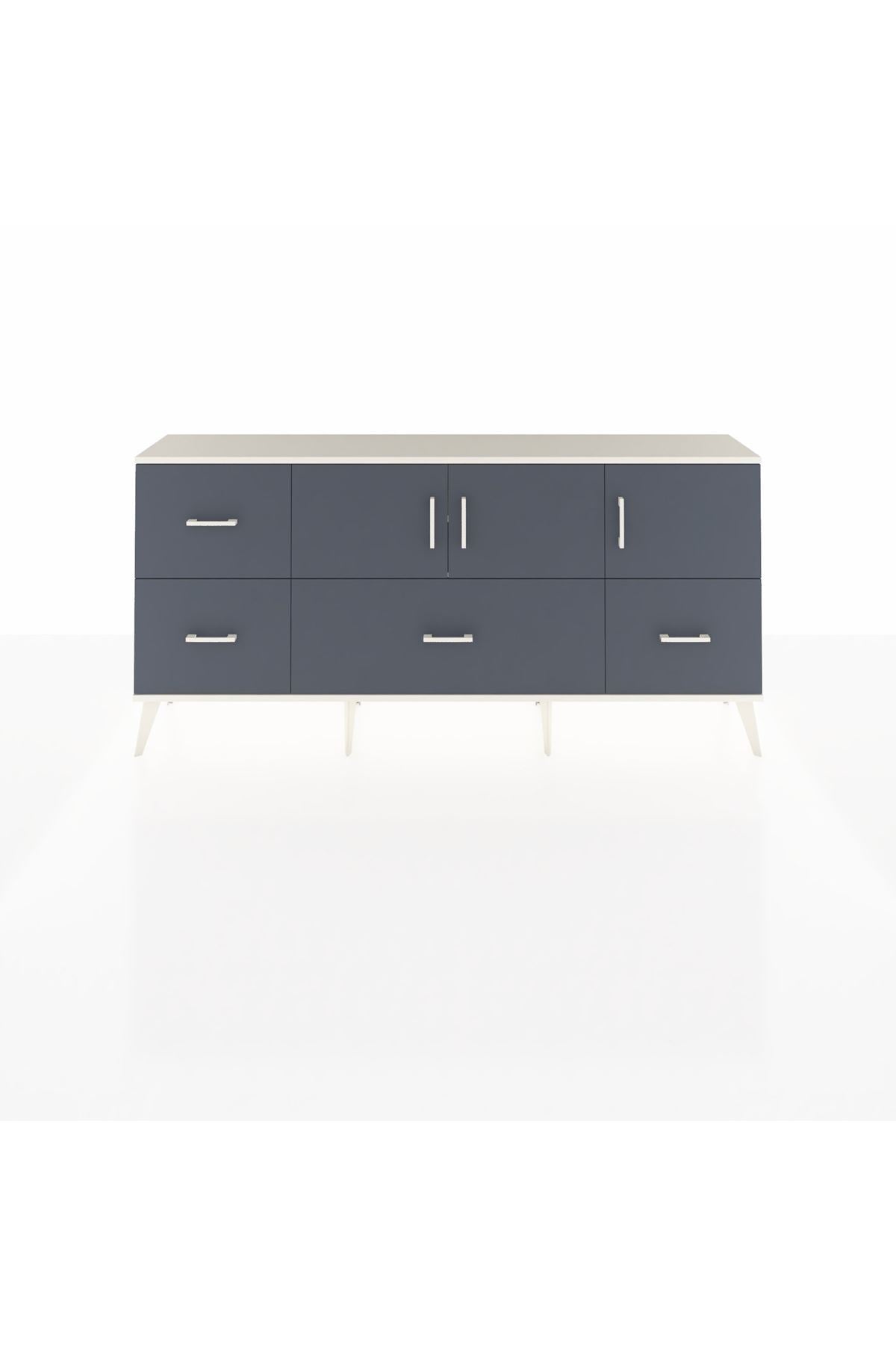 Arges Konsol 4 Raflı 4 Çekmeceli 3 Kapaklı 176x30x83 - S148M050V08A