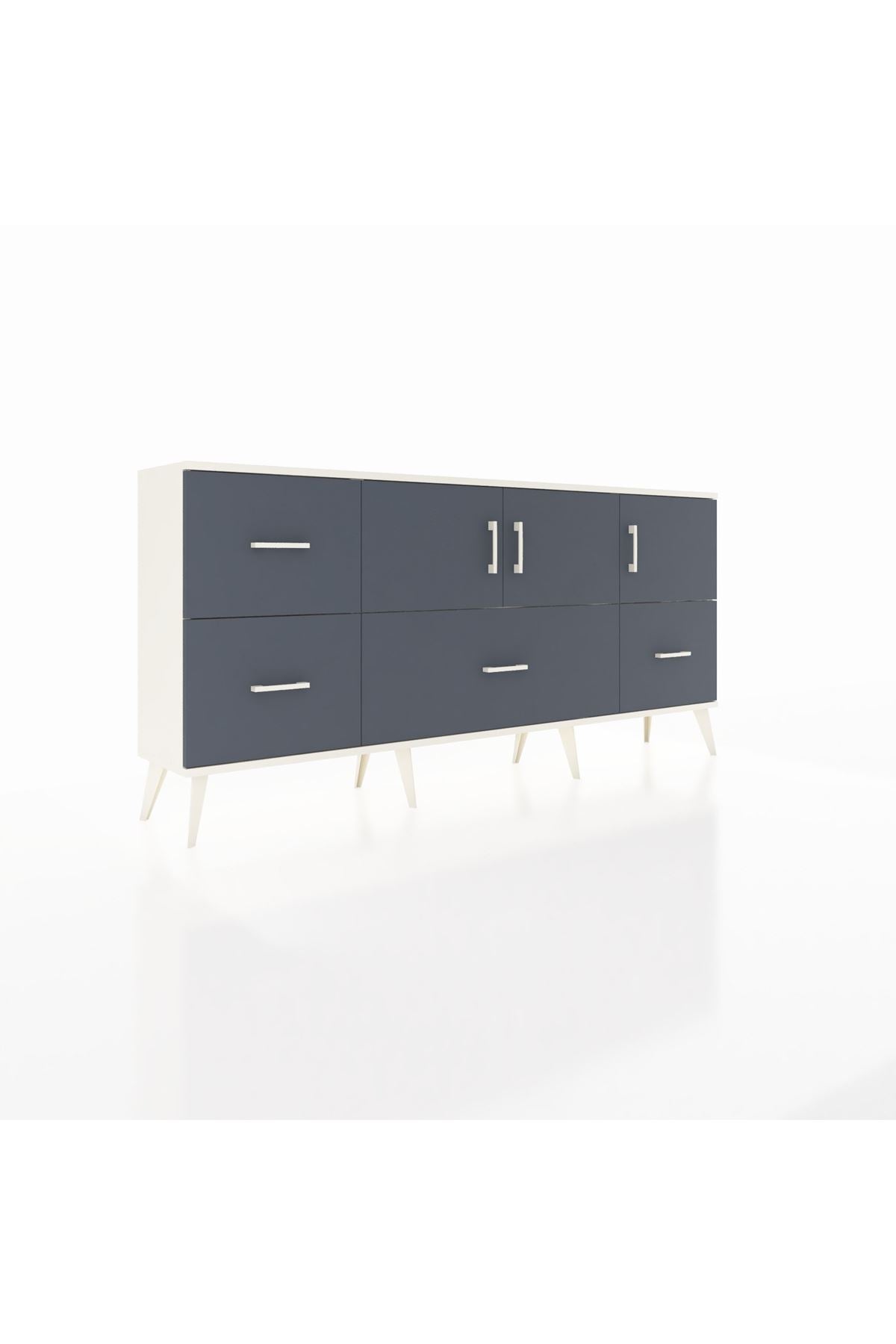Arges Konsol 4 Raflı 4 Çekmeceli 3 Kapaklı 176x30x83 - S148M050V08A