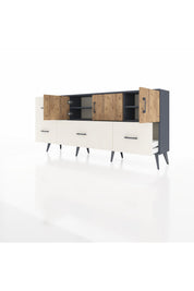 Arges Konsol 4 Raflı 4 Çekmeceli 3 Kapaklı 176x30x83 - S148M050V10A