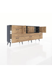 Arges Konsol 4 Raflı 4 Çekmeceli 3 Kapaklı 176x30x83 - S148M050V12A