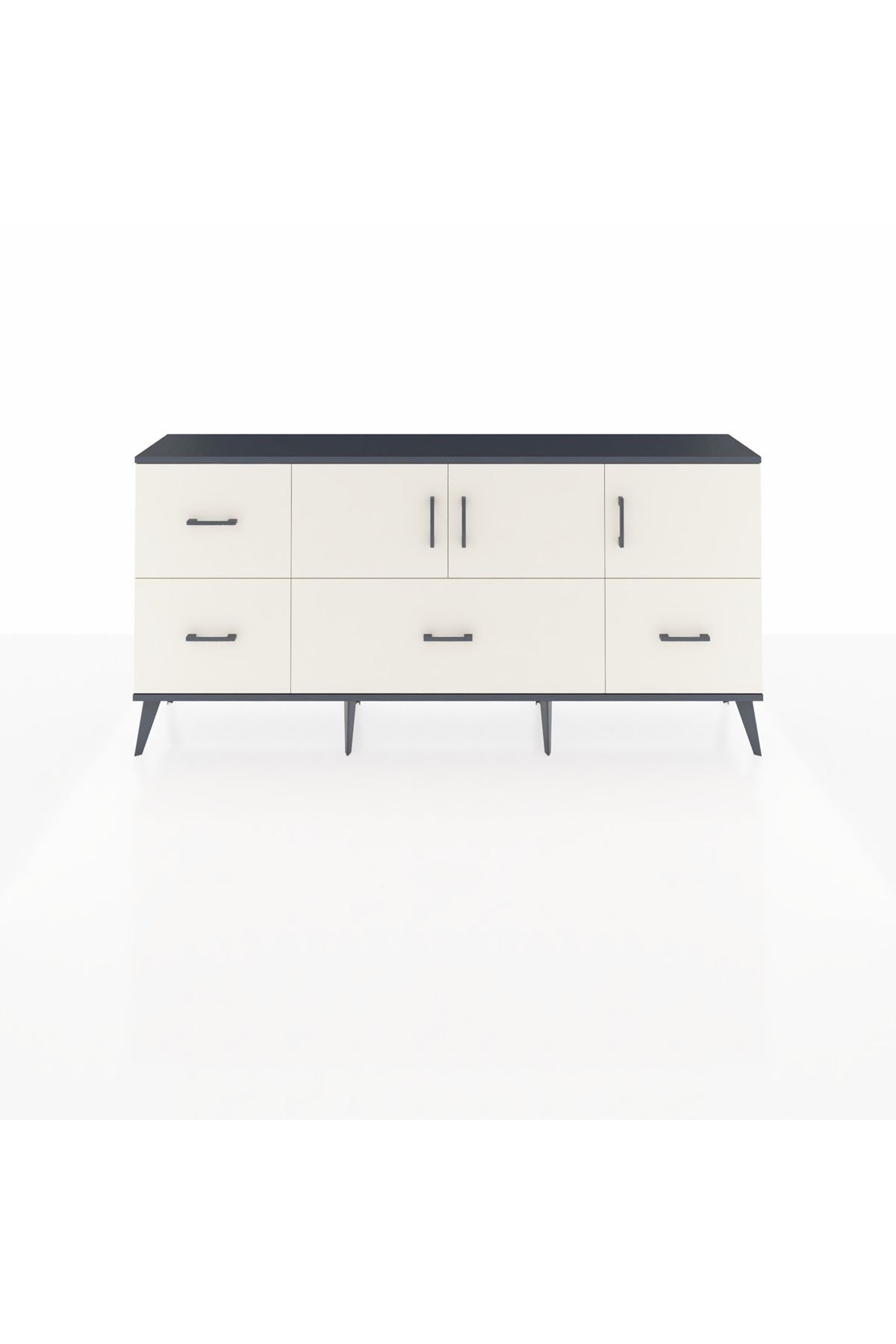 Arges Konsol 4 Raflı 4 Çekmeceli 3 Kapaklı 176x30x83 - S148M050V13A
