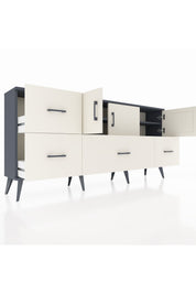 Arges Konsol 4 Raflı 4 Çekmeceli 3 Kapaklı 176x30x83 - S148M050V13A