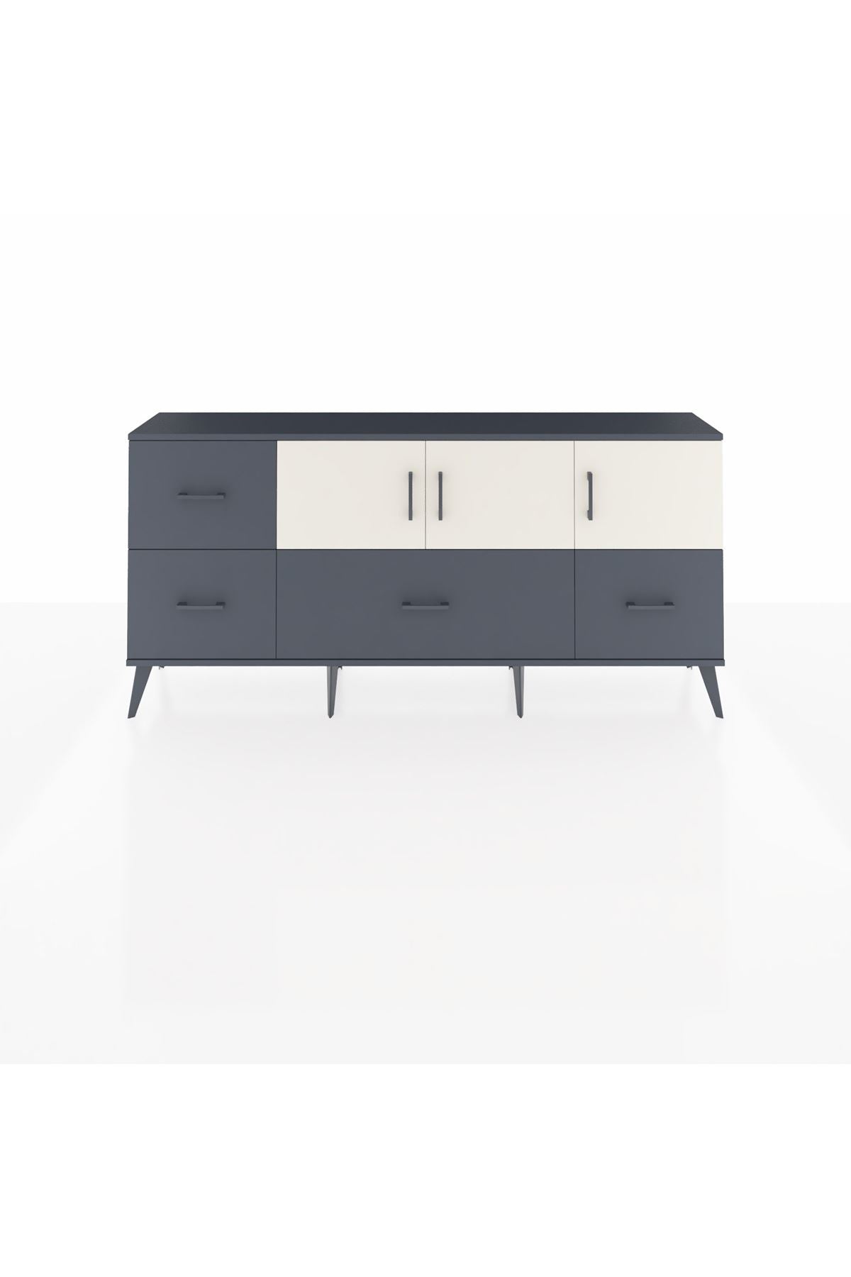 Arges Konsol 4 Raflı 4 Çekmeceli 3 Kapaklı 176x30x83 - S148M050V14A