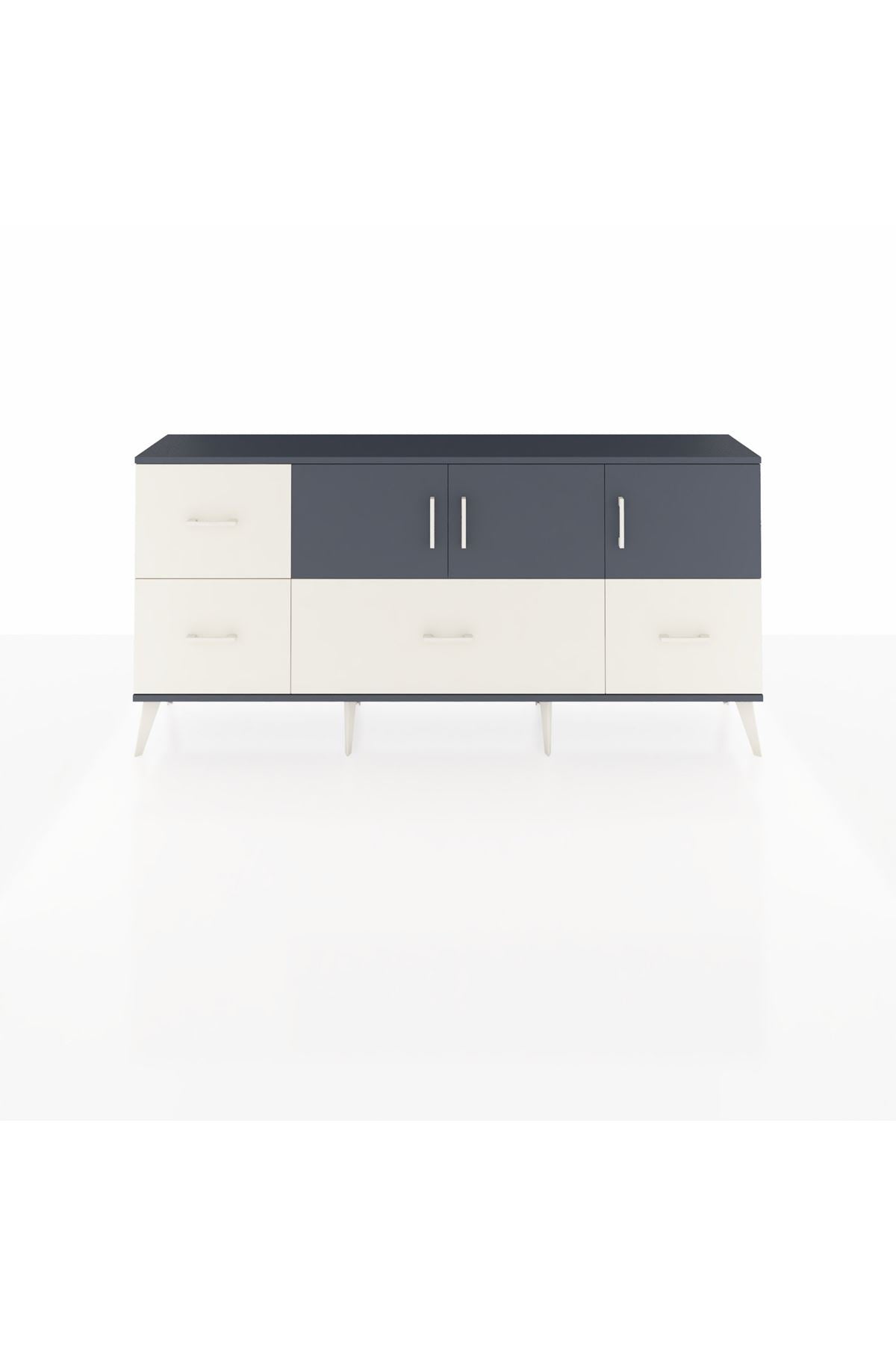 Arges Konsol 4 Raflı 4 Çekmeceli 3 Kapaklı 176x30x83 - S148M050V16A