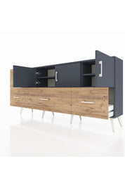 Arges Konsol 4 Raflı 4 Çekmeceli 3 Kapaklı 176x30x83 - S148M050V18A