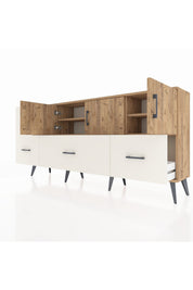 Arges Konsol 4 Raflı 4 Çekmeceli 3 Kapaklı 176x30x83 - S148M050V19A