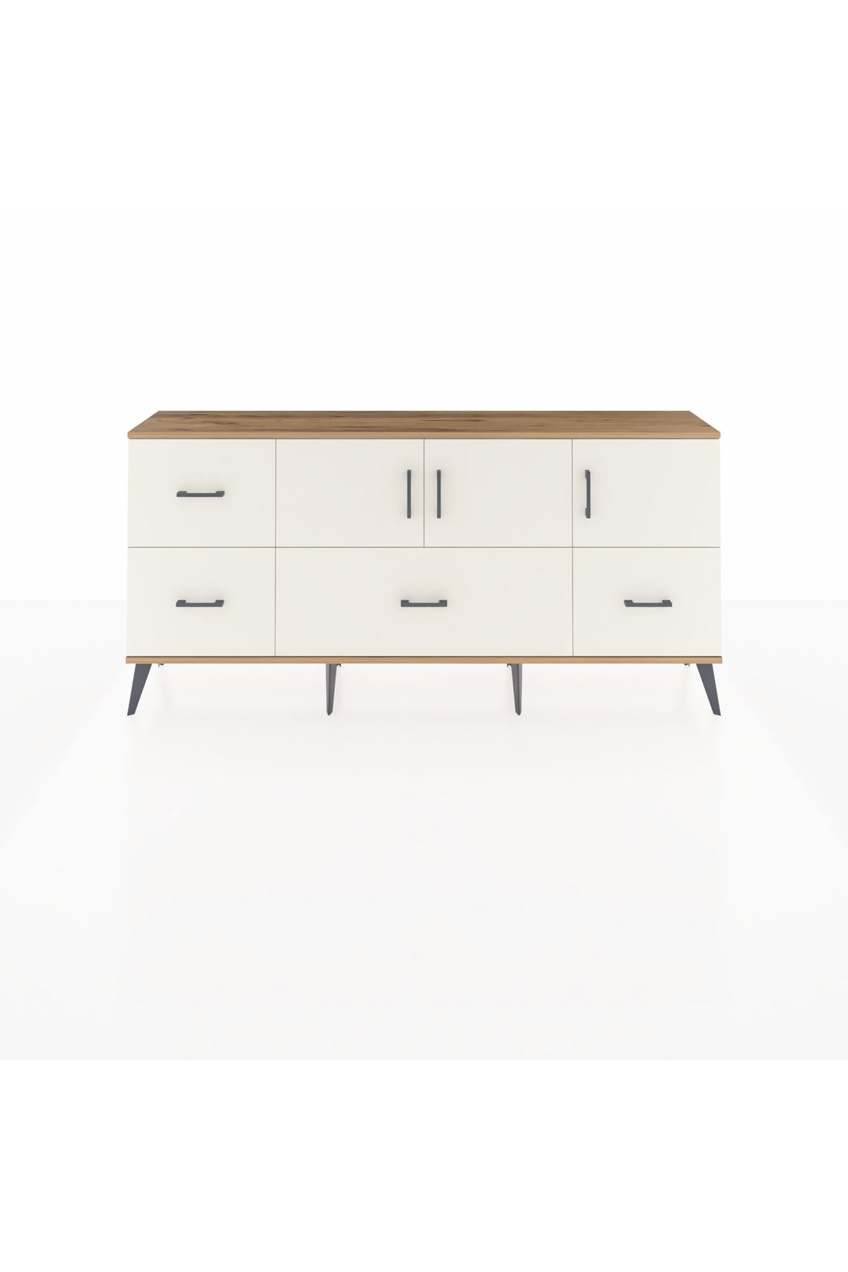Arges Konsol 4 Raflı 4 Çekmeceli 3 Kapaklı 176x30x83 - S148M050V22A