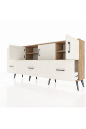 Arges Konsol 4 Raflı 4 Çekmeceli 3 Kapaklı 176x30x83 - S148M050V22A