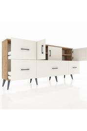Arges Konsol 4 Raflı 4 Çekmeceli 3 Kapaklı 176x30x83 - S148M050V22A