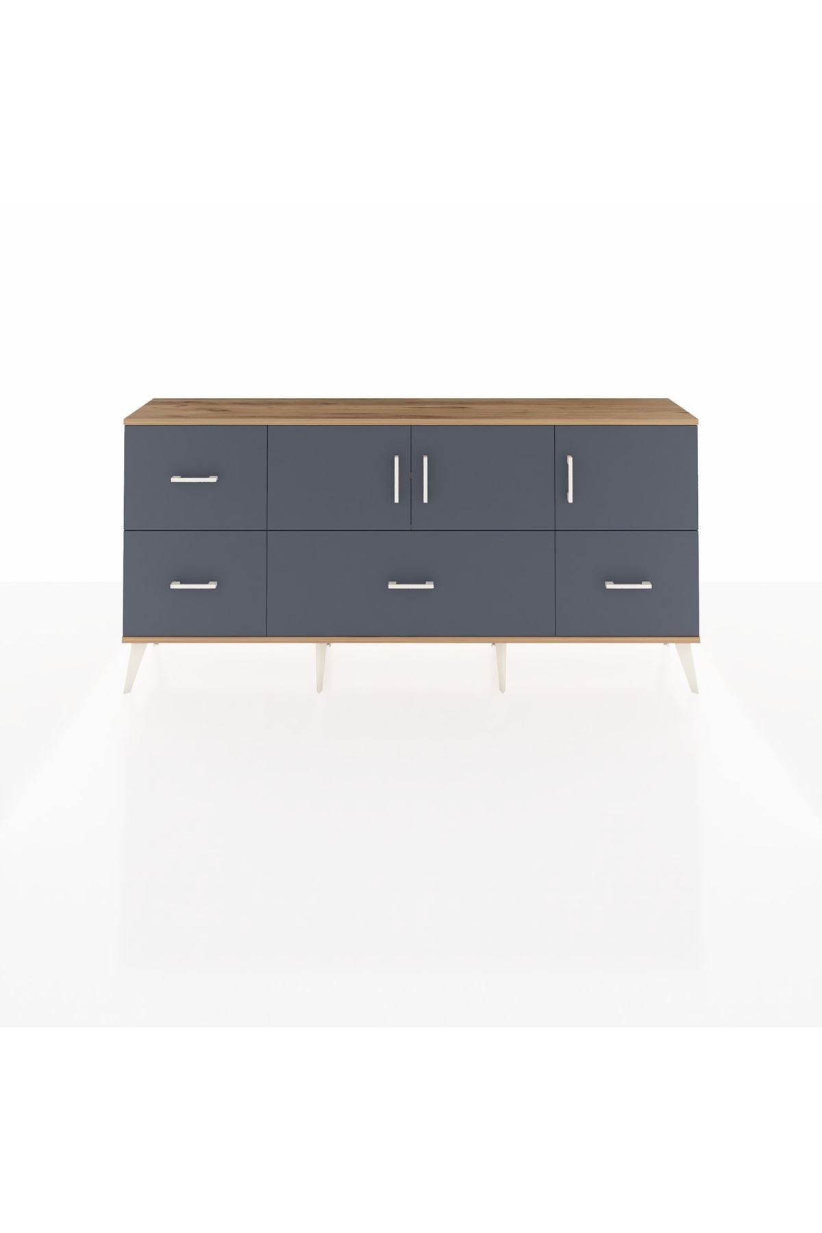 Arges Konsol 4 Raflı 4 Çekmeceli 3 Kapaklı 176x30x83 - S148M050V26A