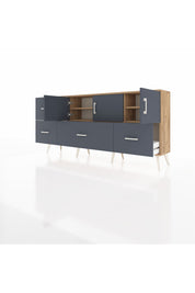 Arges Konsol 4 Raflı 4 Çekmeceli 3 Kapaklı 176x30x83 - S148M050V26A
