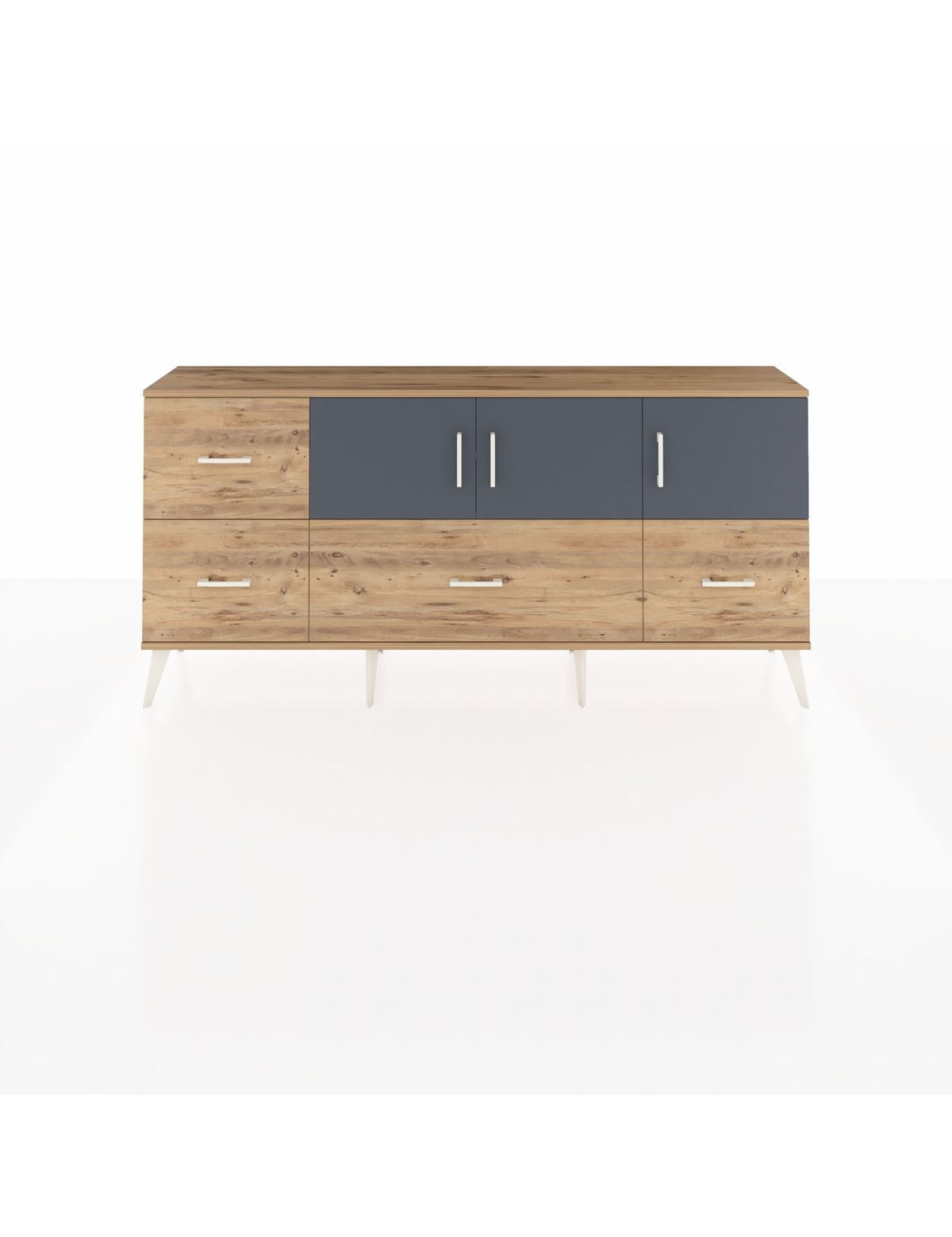 Arges Konsol 4 Raflı 4 Çekmeceli 3 Kapaklı 176x30x83 - S148M050V27A