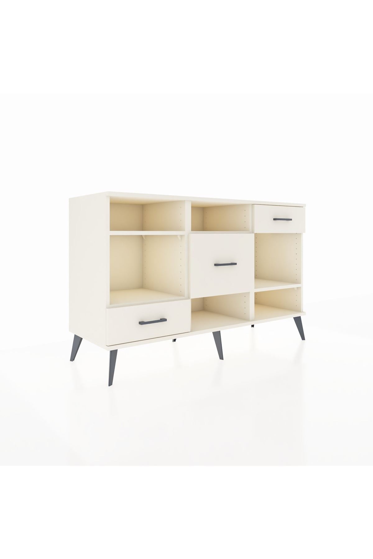 Kronos Konsol 4 Raflı 3 Çekmeceli 132x59x83 - S606M001V04C