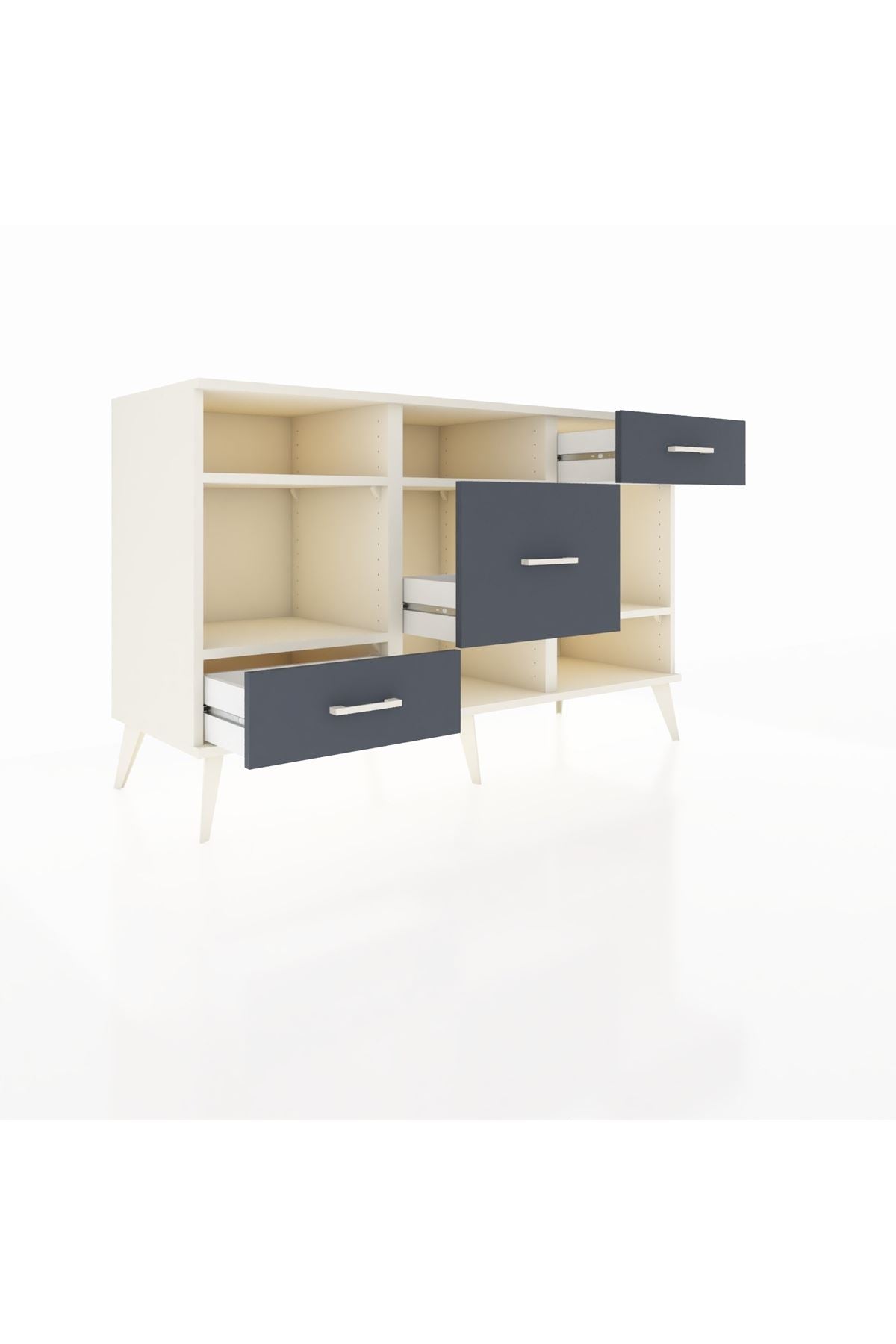 Kronos Konsol 4 Raflı 3 Çekmeceli 132x59x83 - S606M001V05C