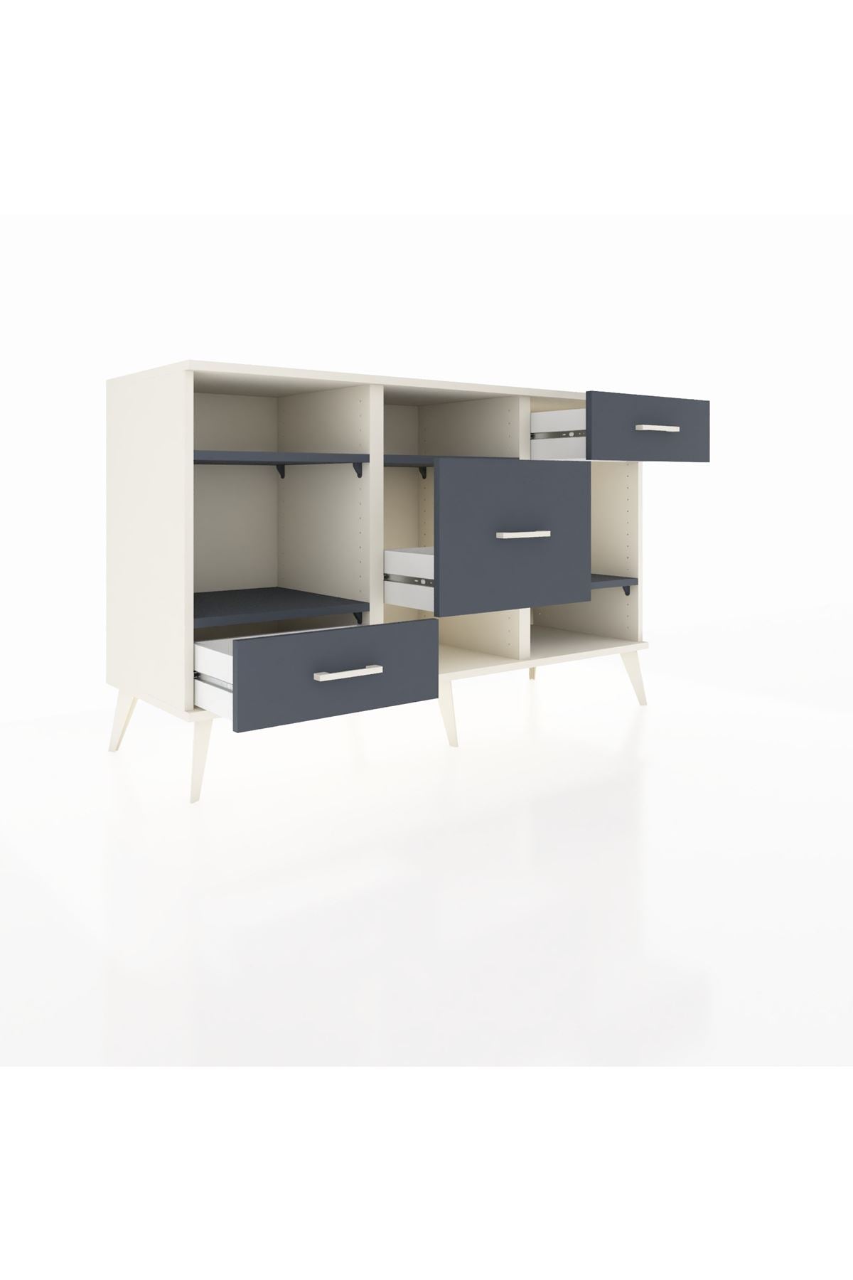 Kronos Konsol 4 Raflı 3 Çekmeceli 132x59x83 - S606M001V08C
