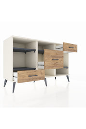 Kronos Konsol 4 Raflı 3 Çekmeceli 132x59x83 - S606M001V09C