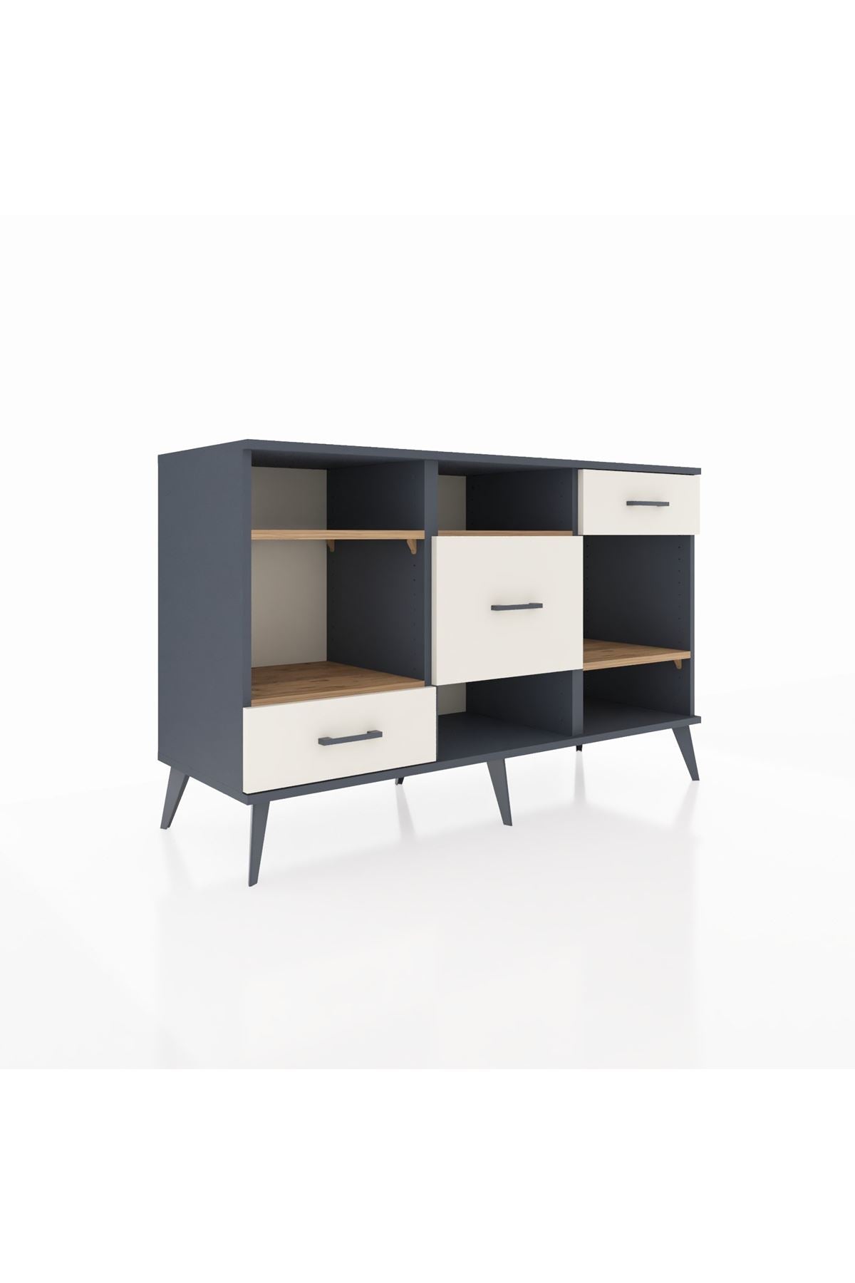 Kronos Konsol 4 Raflı 3 Çekmeceli 132x59x83 - S606M001V10C