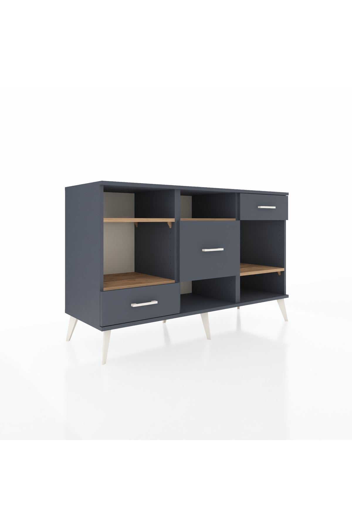 Kronos Konsol 4 Raflı 3 Çekmeceli 132x59x83 - S606M001V11C