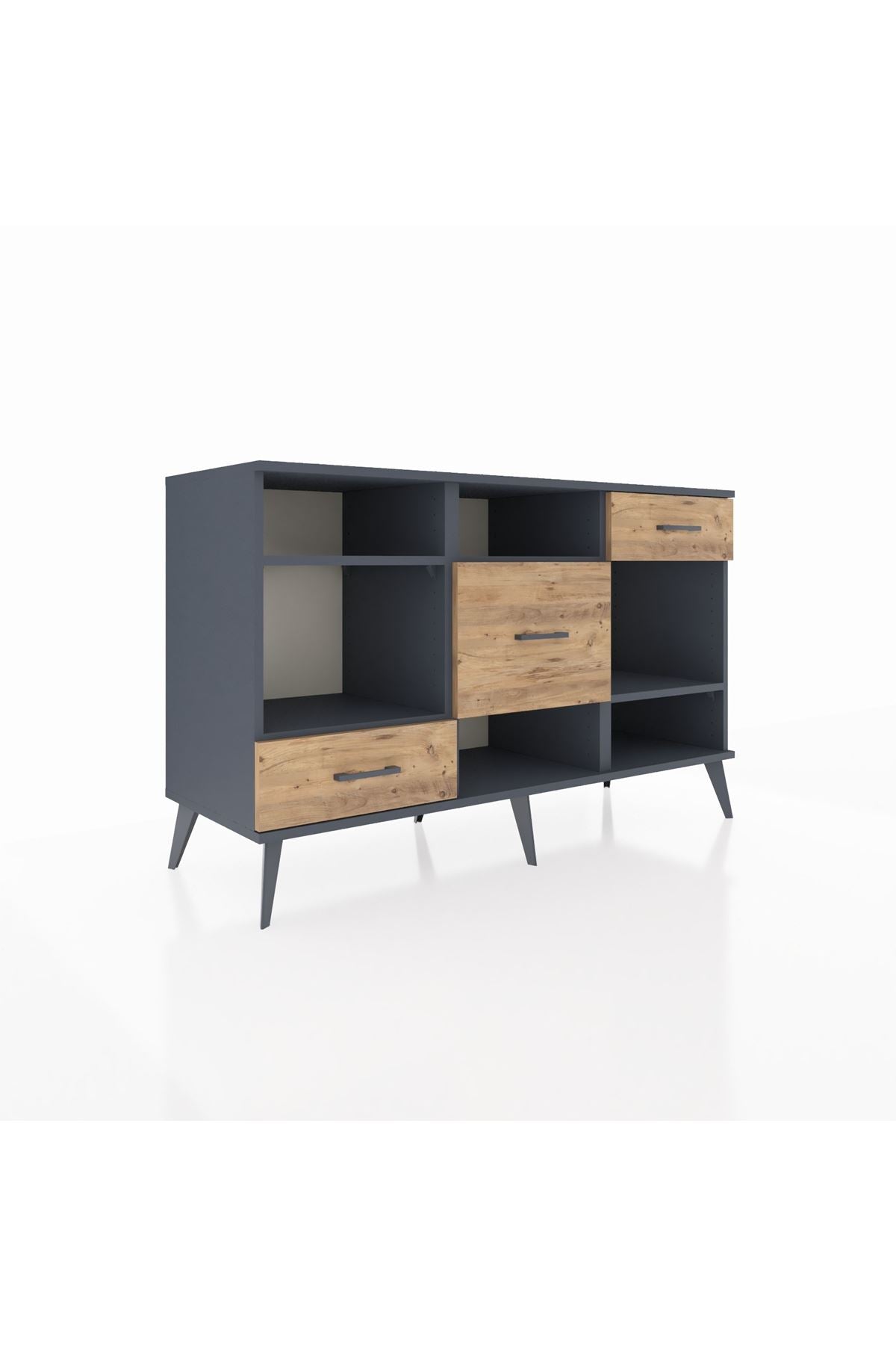 Kronos Konsol 4 Raflı 3 Çekmeceli 132x59x83 - S606M001V18C