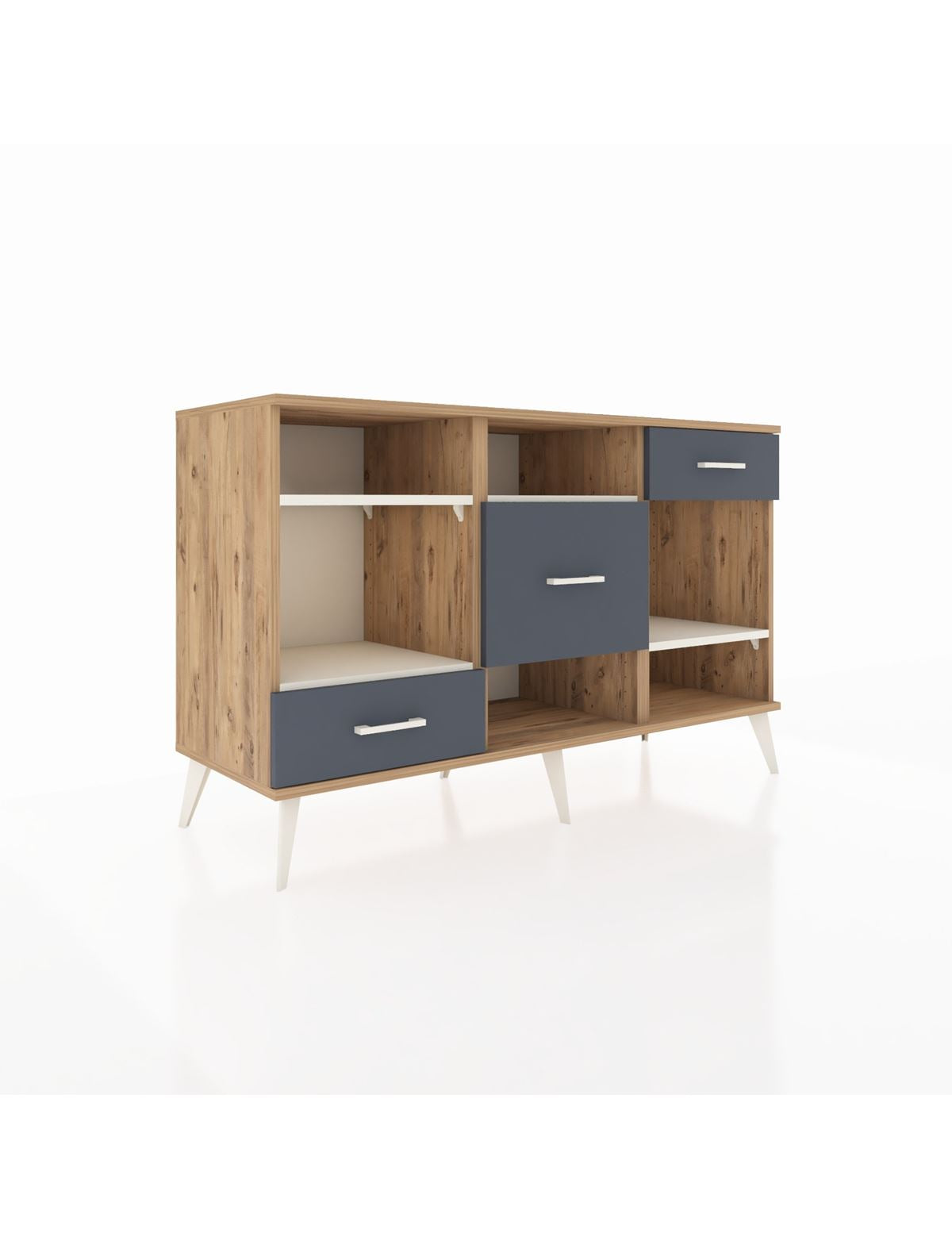 Kronos Konsol 4 Raflı 3 Çekmeceli 132x59x83 - S606M001V23C