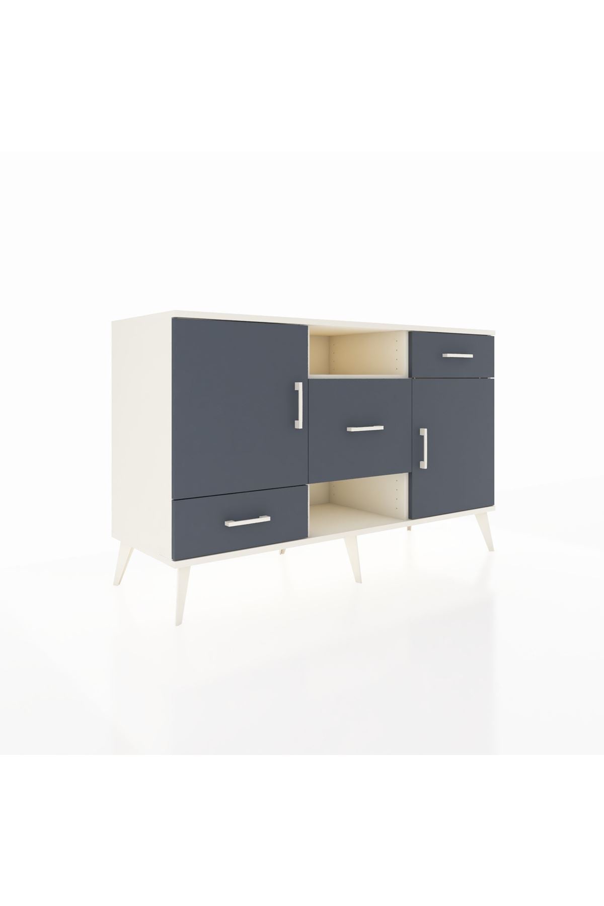Kronos Konsol 4 Raflı 3 Çekmeceli 2 Kapaklı 132x59x83 - S606M002V08C