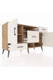 Kronos Konsol 4 Raflı 3 Çekmeceli 2 Kapaklı 132x59x83 - S606M002V22C