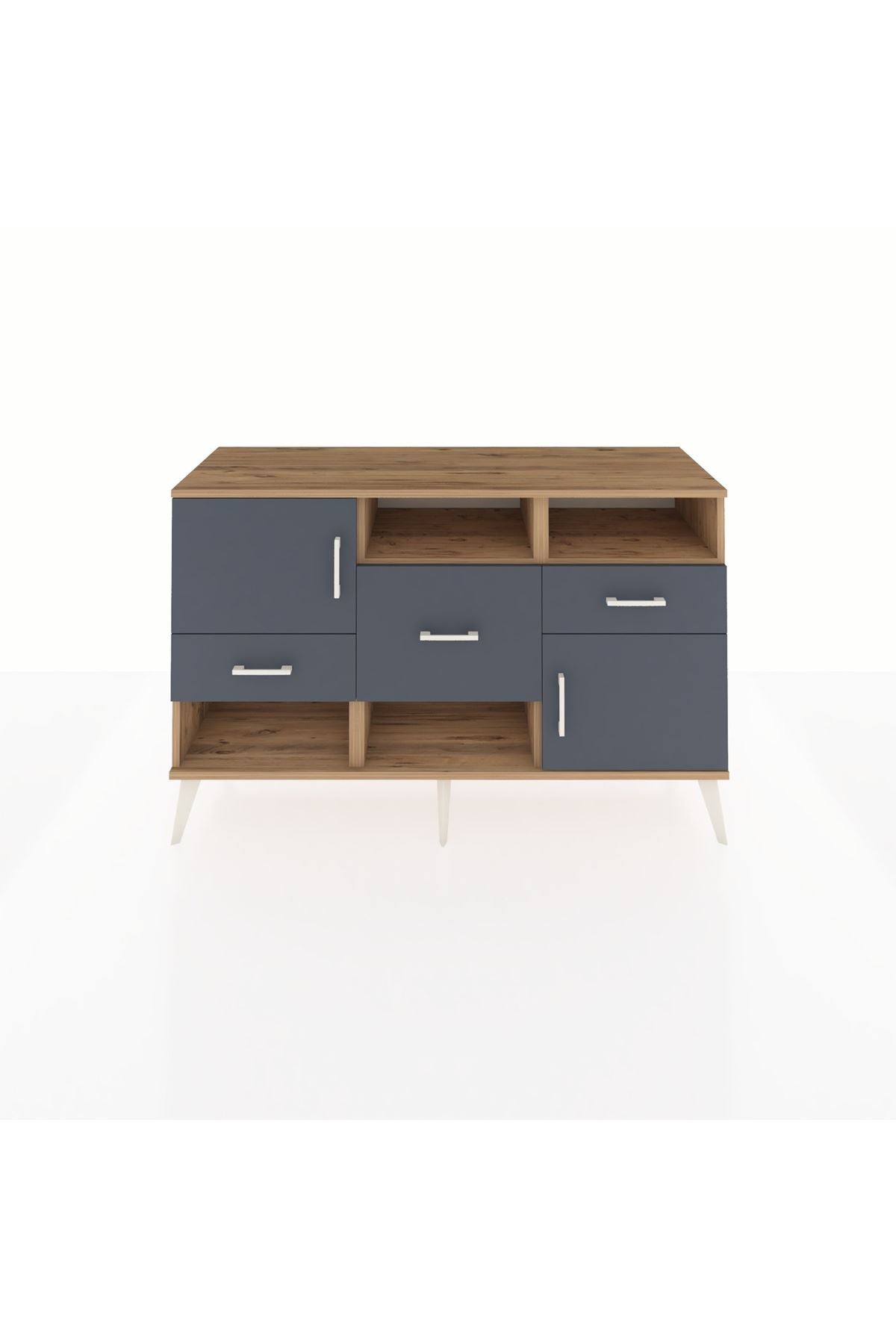 Kronos Konsol 3 Raflı 3 Çekmeceli 2 Kapaklı 132x59x83 - S606M003V26C