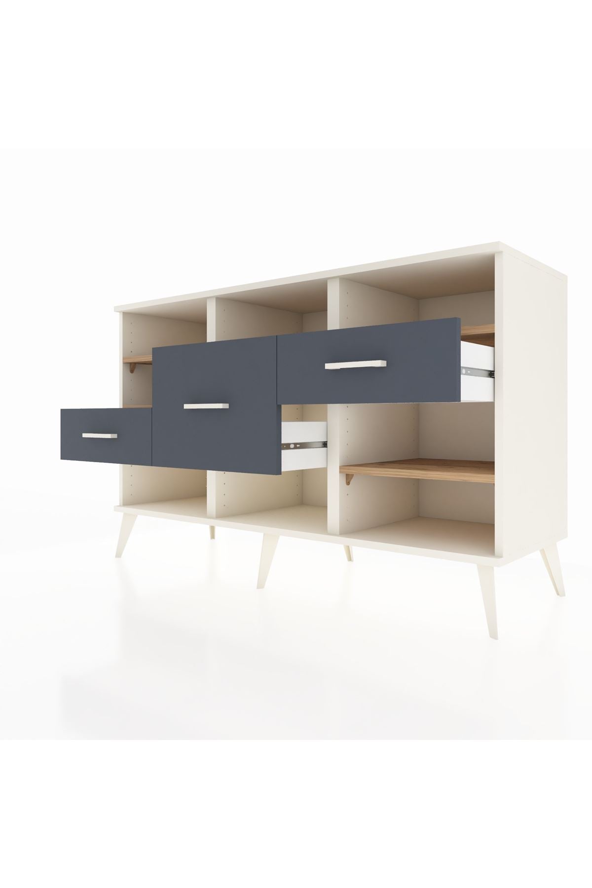 Kronos Konsol 5 Raflı 3 Çekmeceli 132x59x83 - S606M004V02C