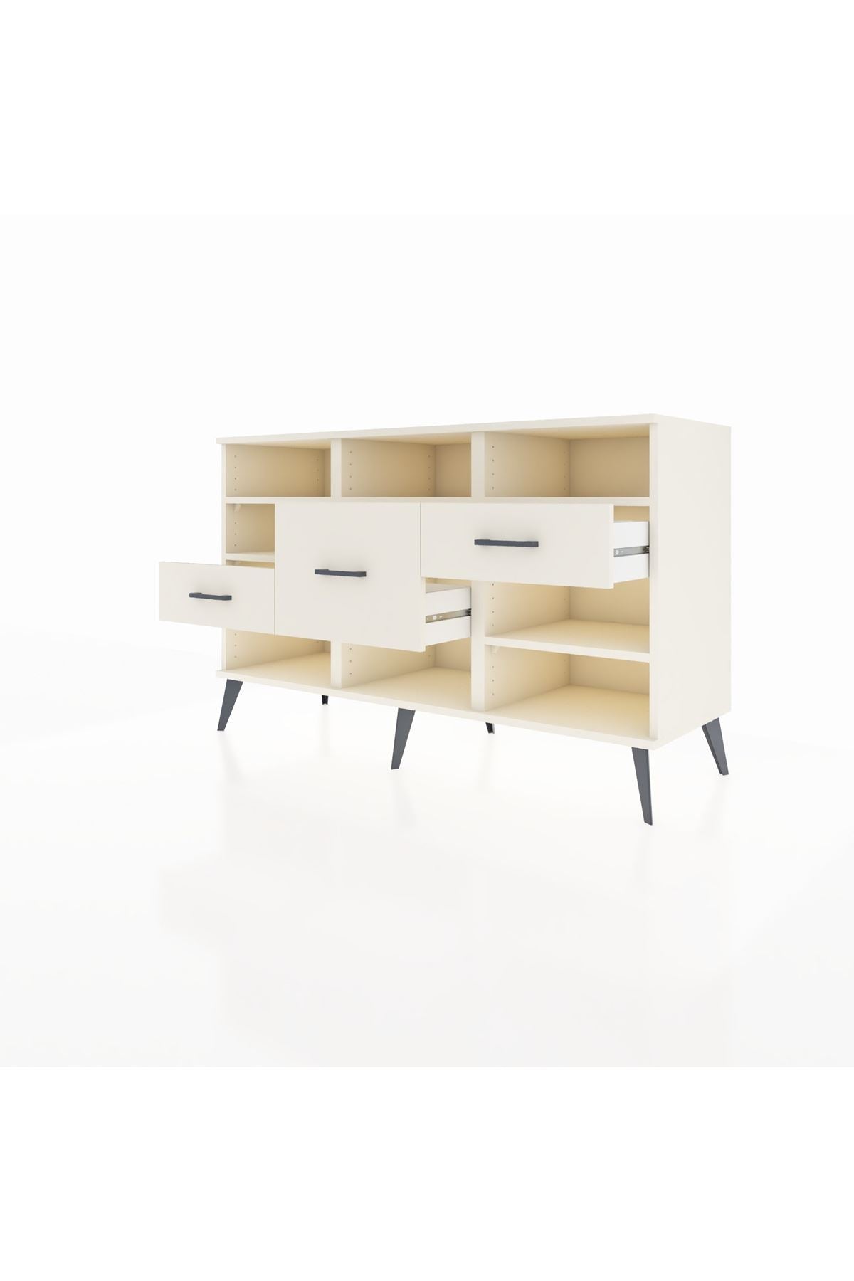 Kronos Konsol 5 Raflı 3 Çekmeceli 132x59x83 - S606M004V04C