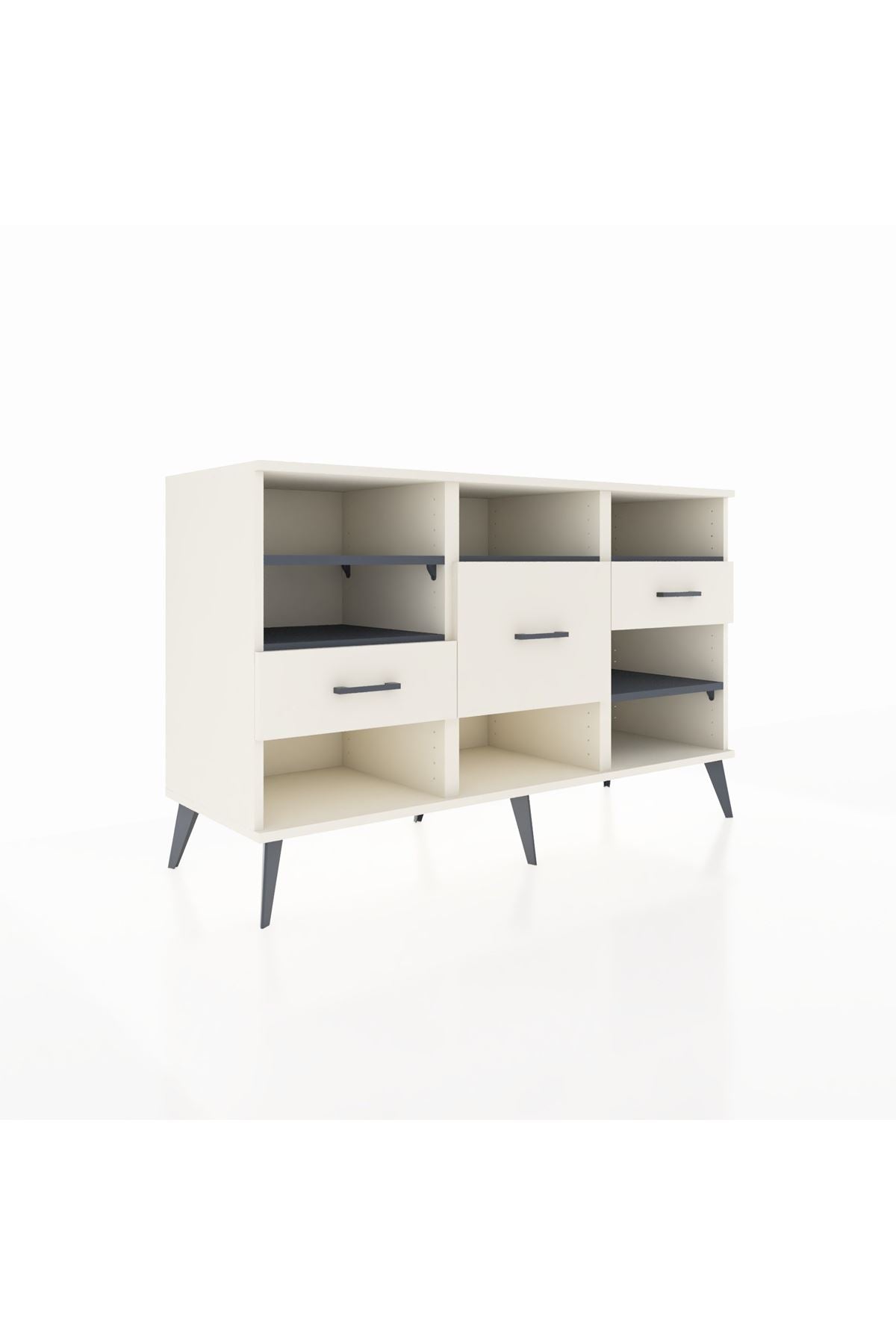 Kronos Konsol 5 Raflı 3 Çekmeceli 132x59x83 - S606M004V07C