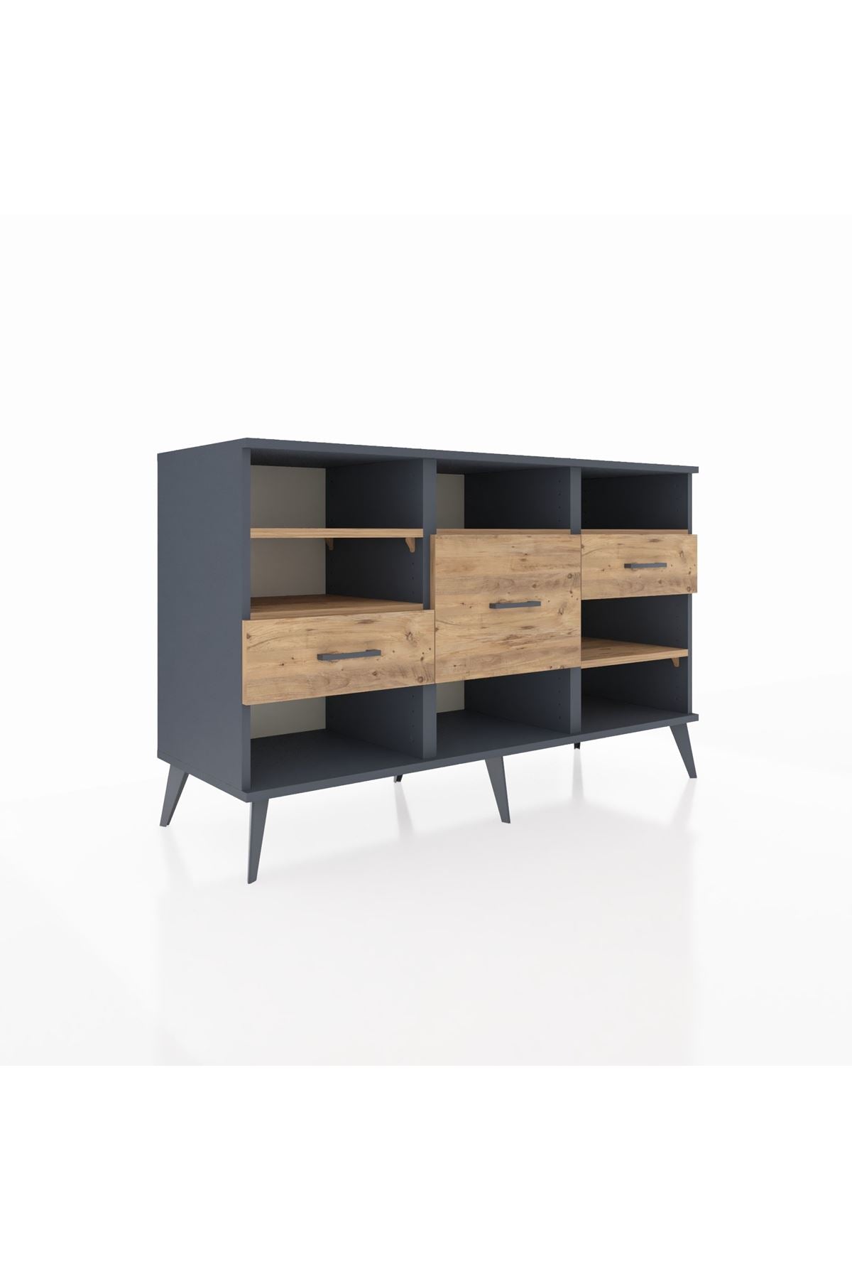 Kronos Konsol 5 Raflı 3 Çekmeceli 132x59x83 - S606M004V12C