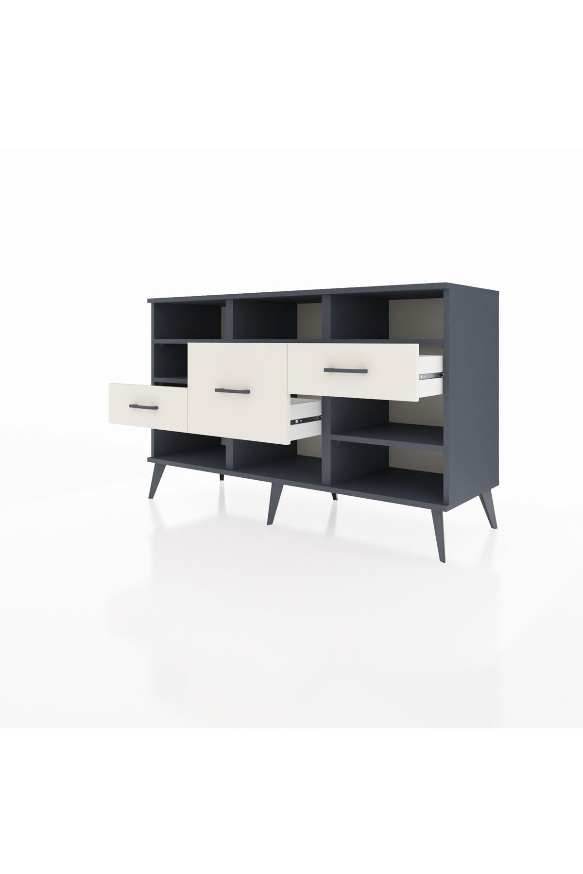 Kronos Konsol 5 Raflı 3 Çekmeceli 132x59x83 - S606M004V16C