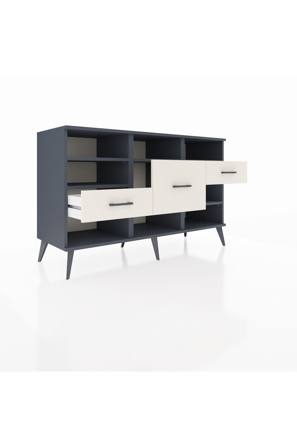 Kronos Konsol 5 Raflı 3 Çekmeceli 132x59x83 - S606M004V16C