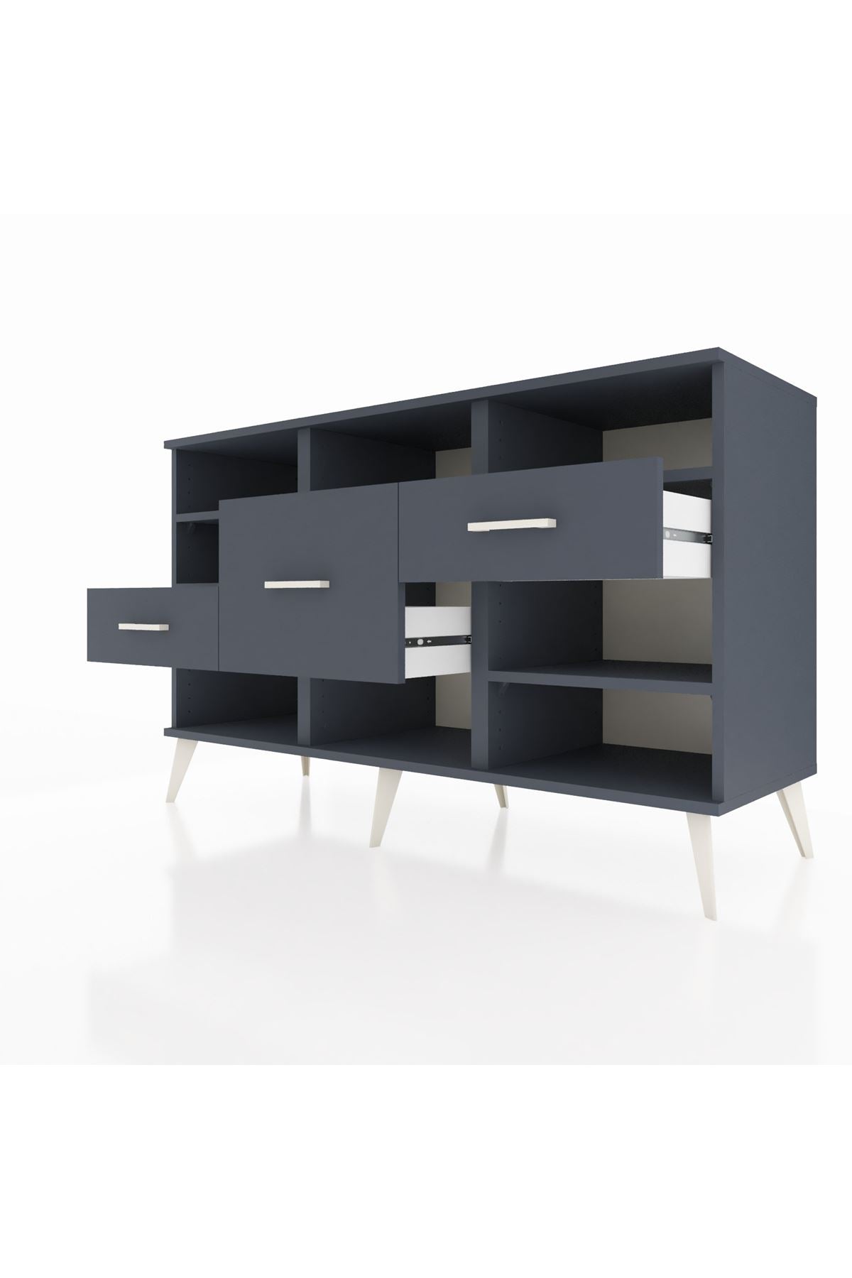 Kronos Konsol 5 Raflı 3 Çekmeceli 132x59x83 - S606M004V17C