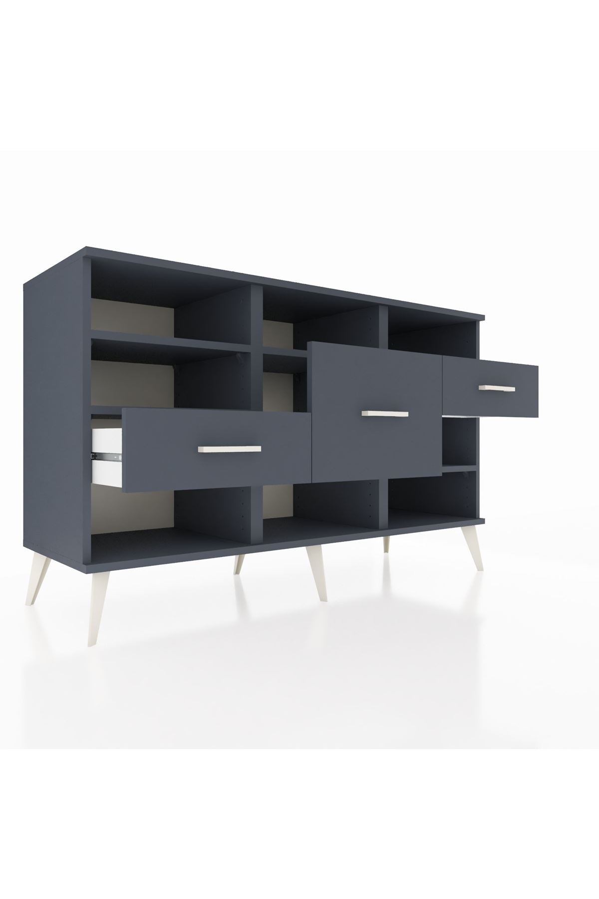 Kronos Konsol 5 Raflı 3 Çekmeceli 132x59x83 - S606M004V17C
