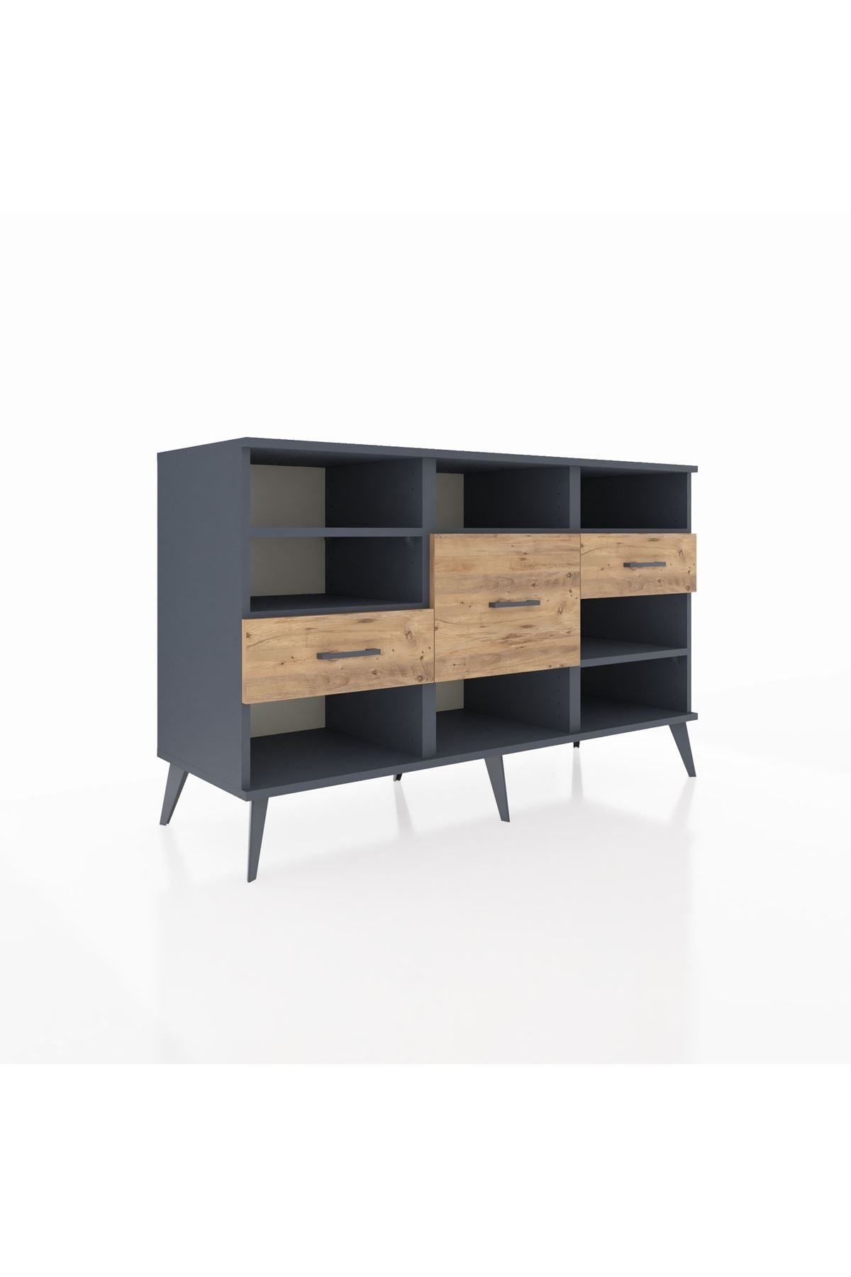 Kronos Konsol 5 Raflı 3 Çekmeceli 132x59x83 - S606M004V18C
