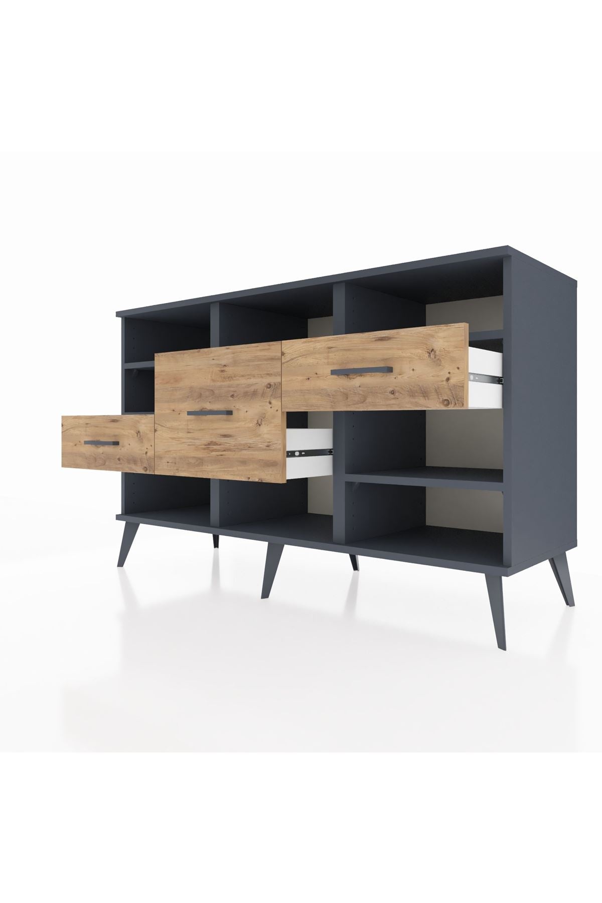 Kronos Konsol 5 Raflı 3 Çekmeceli 132x59x83 - S606M004V18C