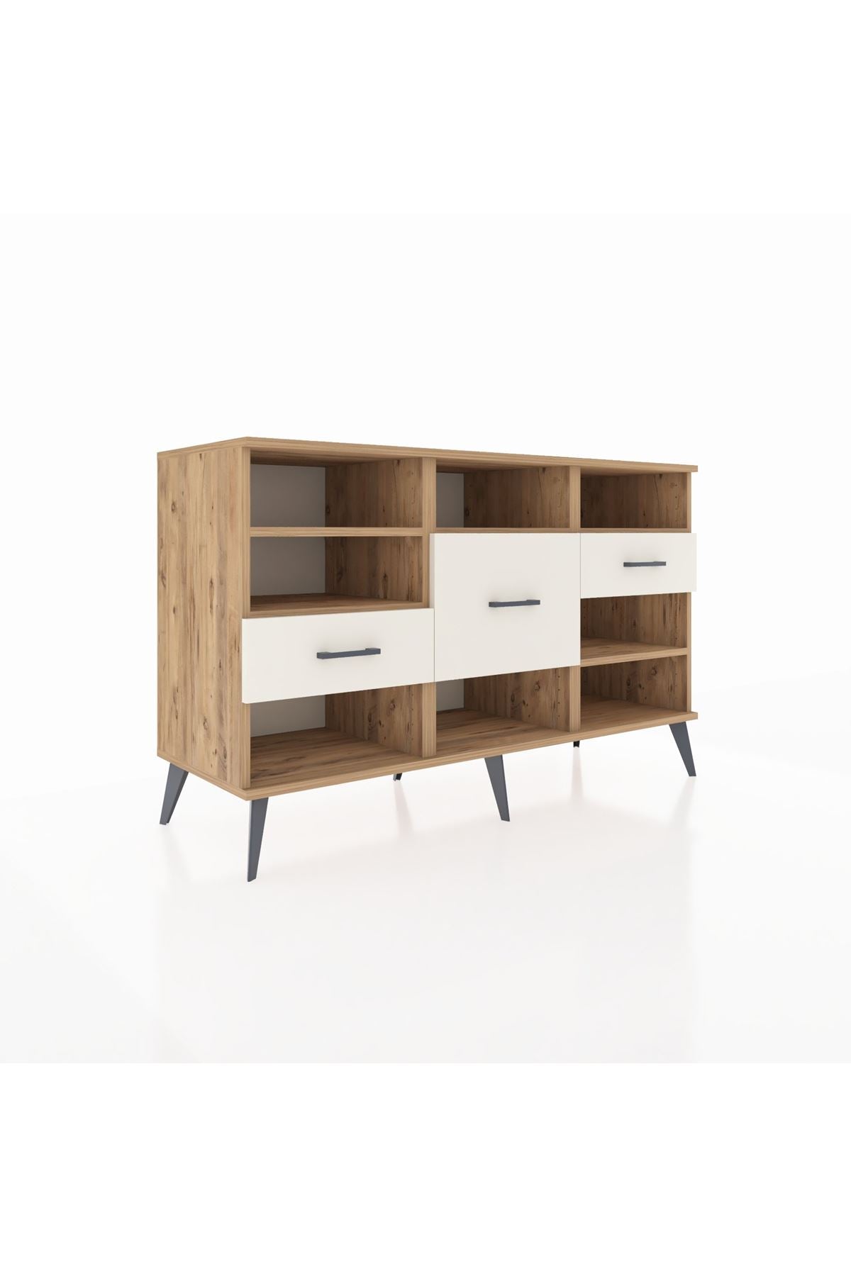 Kronos Konsol 5 Raflı 3 Çekmeceli 132x59x83 - S606M004V19C