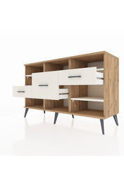 Kronos Konsol 5 Raflı 3 Çekmeceli 132x59x83 - S606M004V22C