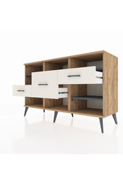 Kronos Konsol 5 Raflı 3 Çekmeceli 132x59x83 - S606M004V25C