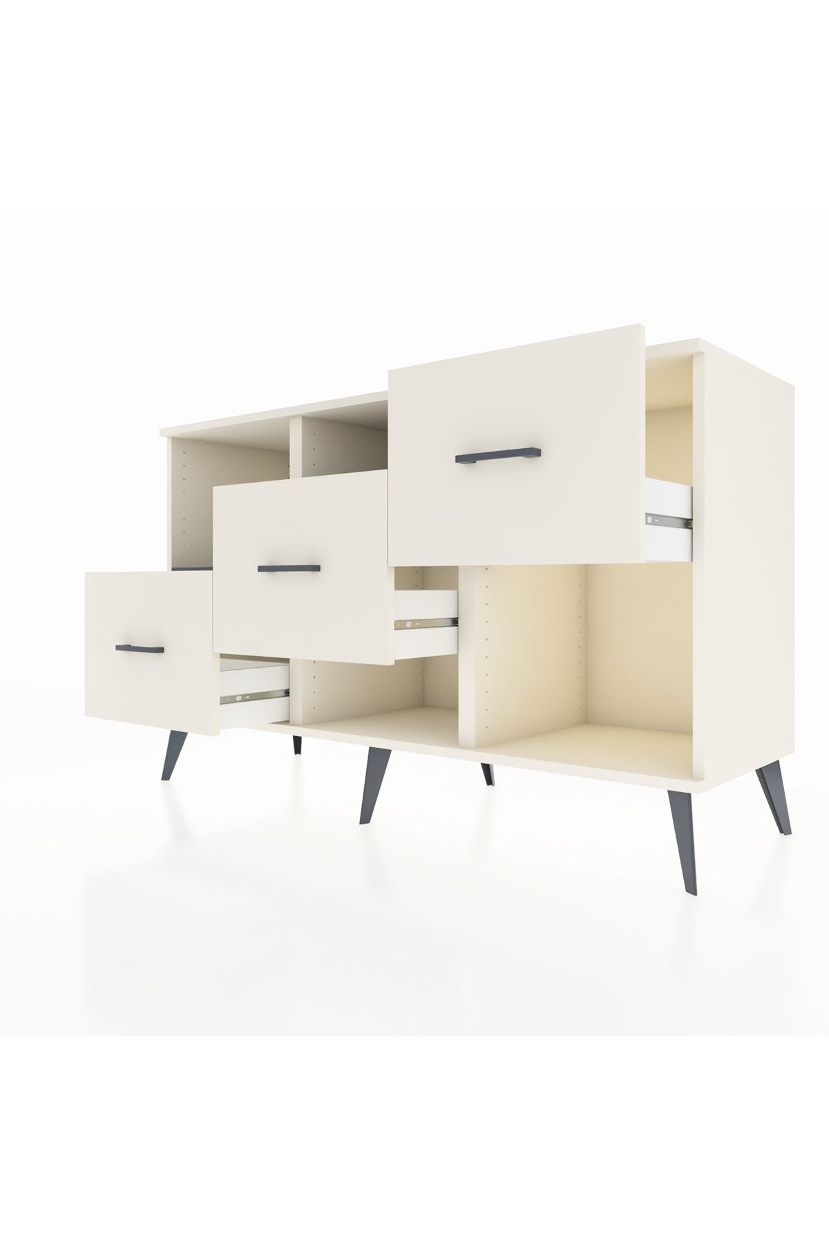 Kronos Konsol 2 Raflı 3 Çekmeceli 132x59x83 - S606M005V07C