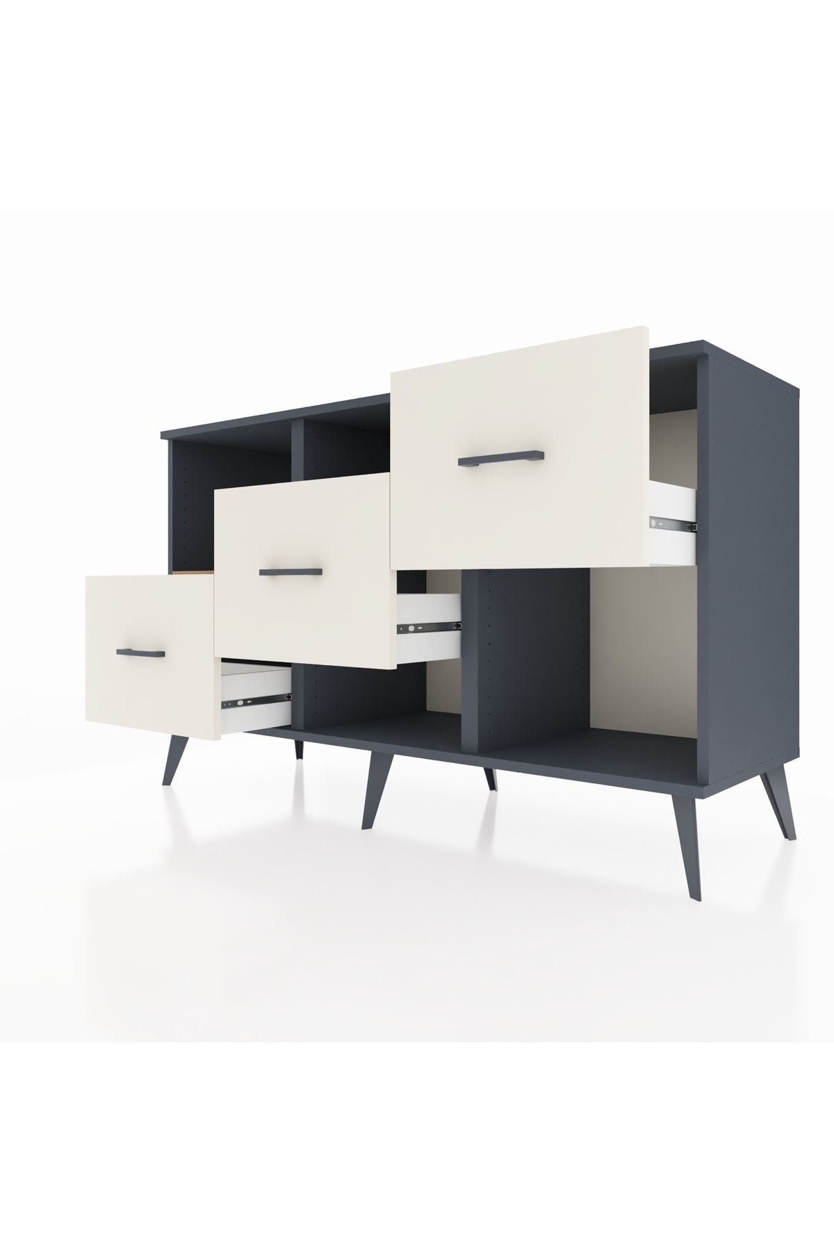 Kronos Konsol 2 Raflı 3 Çekmeceli 132x59x83 - S606M005V10C