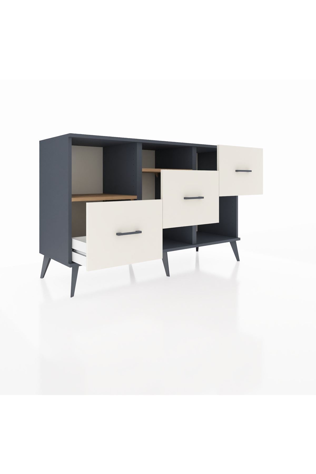 Kronos Konsol 2 Raflı 3 Çekmeceli 132x59x83 - S606M005V10C