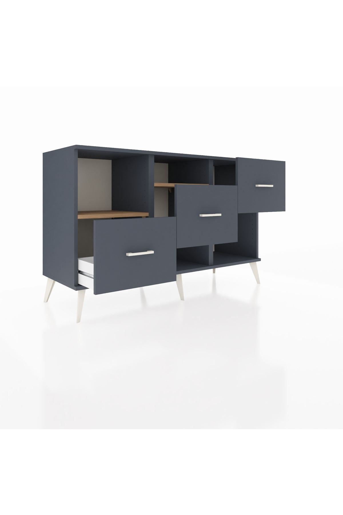 Kronos Konsol 2 Raflı 3 Çekmeceli 132x59x83 - S606M005V11C